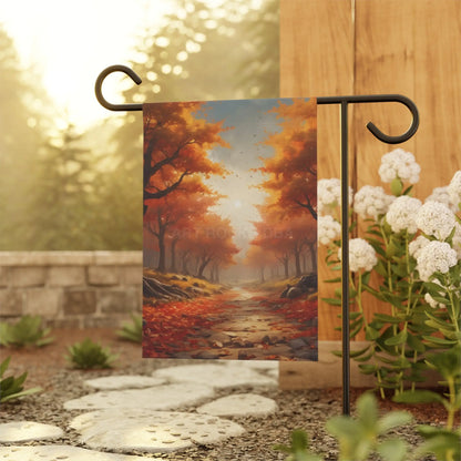 A Stroll Through Autumn Garden Banner Fall Decor Flag Seasonal Home Decoration Harvest Yard Sign Thanksgiving Outdoor