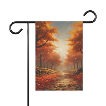 A Stroll Through Autumn Garden Banner Fall Decor Flag Seasonal Home Decoration Harvest Yard Sign Thanksgiving Outdoor