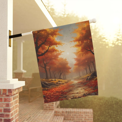 A Stroll Through Autumn Garden Banner Fall Decor Flag Seasonal Home Decoration Harvest Yard Sign Thanksgiving Outdoor