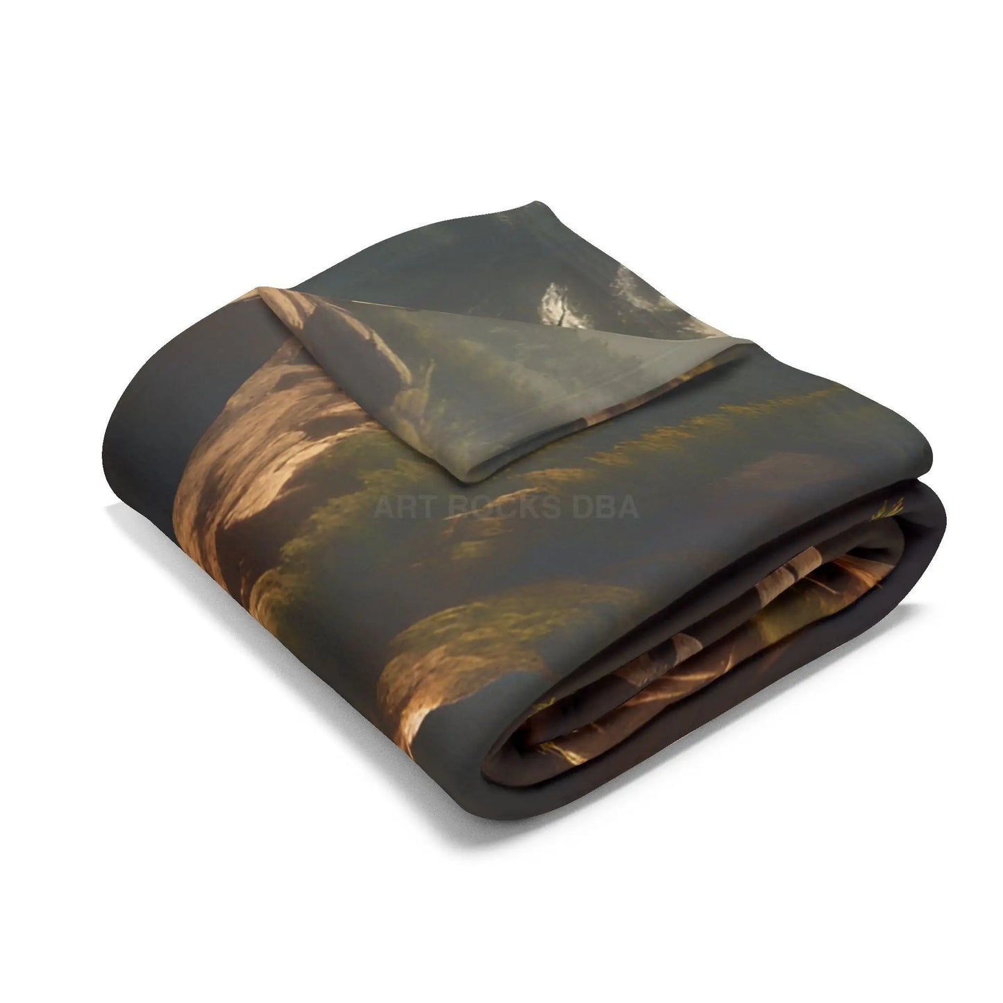 Abandoned Mining Tunnel in the Woods Arctic Fleece Blanket - Cozy Scenic Throw for Outdoor Lovers - Home Decor
