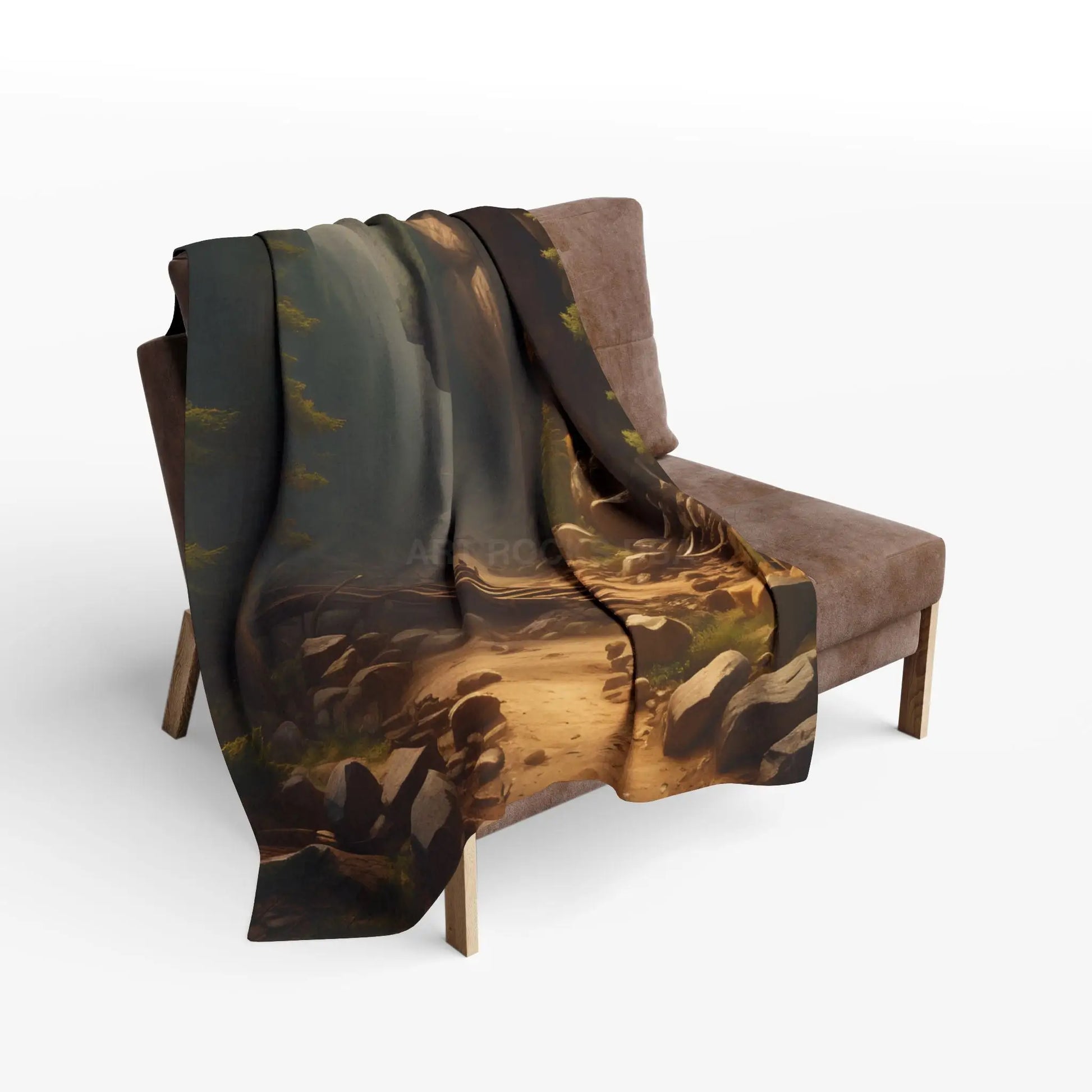 Abandoned Mining Tunnel in the Woods Arctic Fleece Blanket - Cozy Scenic Throw for Outdoor Lovers - Home Decor