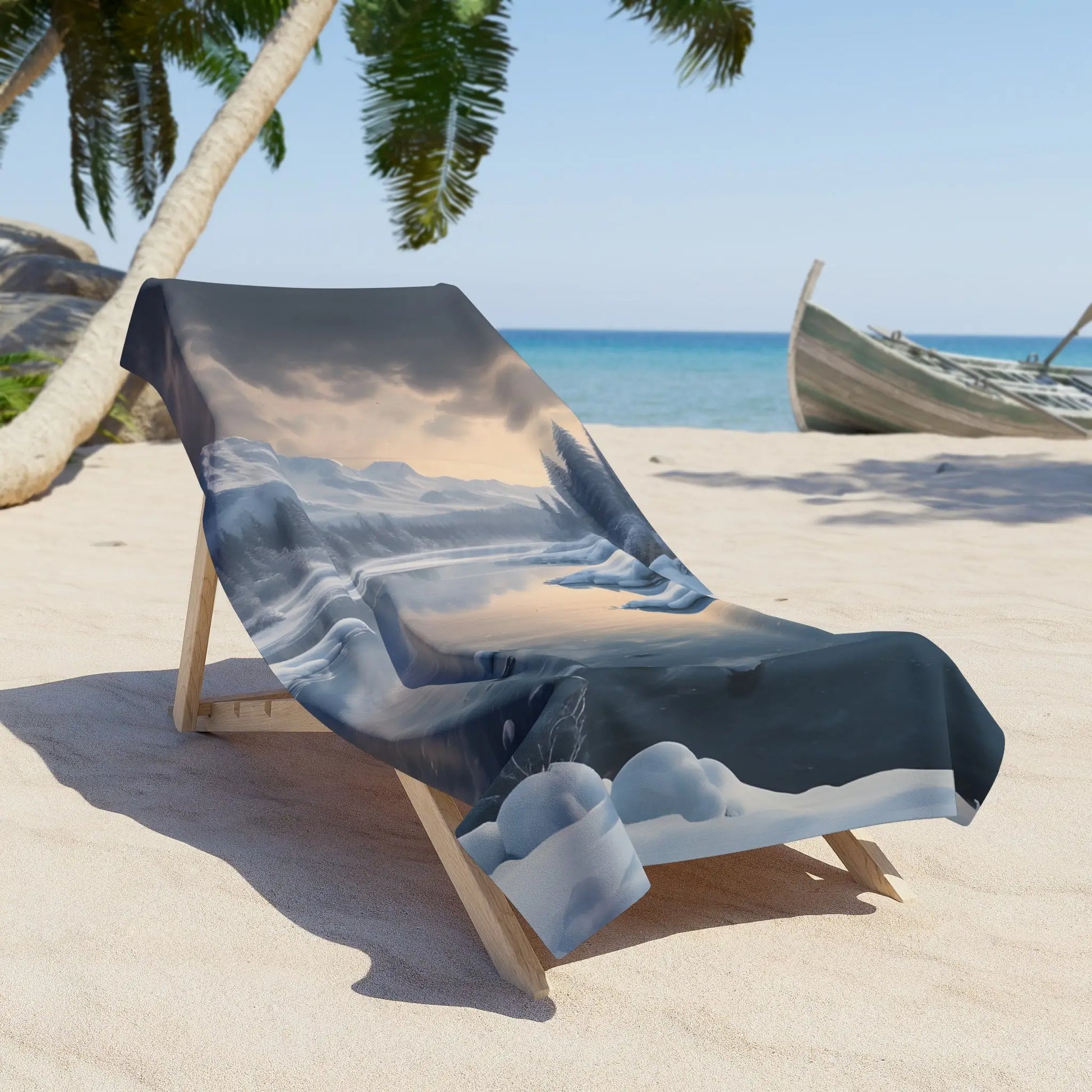 Arctic Dusk Beach Towel - Home Decor