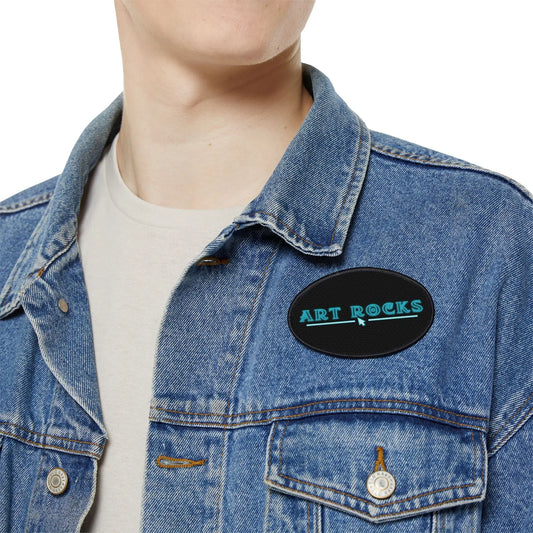 Art Rocks Logo Iron-On Patch - 3.5’’ × 2.5’’ (Oval) - Accessories