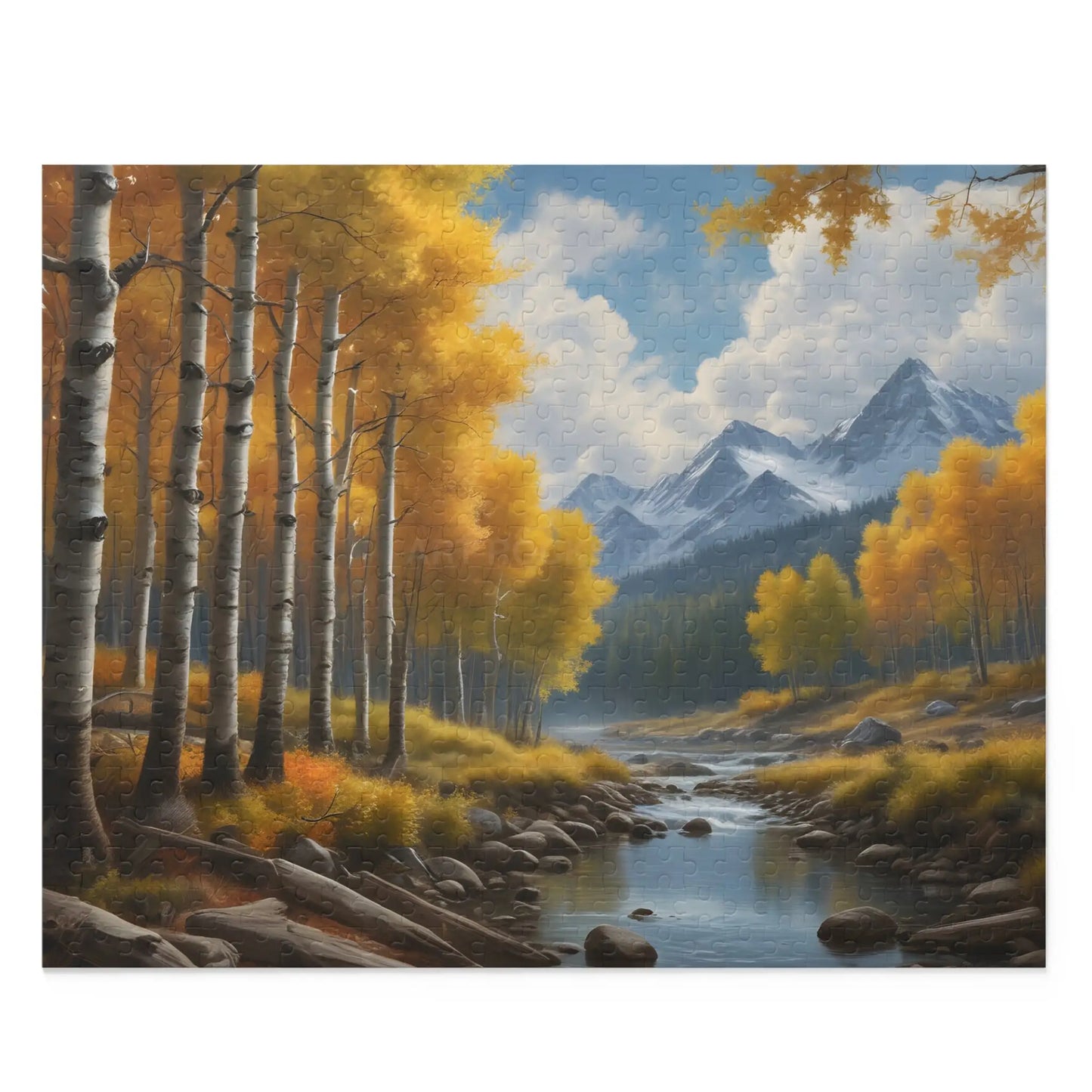 Aspen Creek Mountain Jigsaw Puzzle — (120/252/500 pieces) - 20’’ × 16’’ (500 pcs) - Puzzle