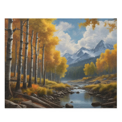 Aspen Creek Mountain Jigsaw Puzzle — (120/252/500 pieces) - 20’’ × 16’’ (500 pcs) - Puzzle