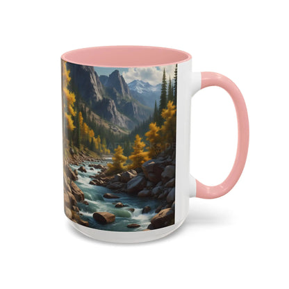 Aspen River Cabin Coffee Mug — Nature Landscape Accent Mug (11/15 oz) - Mug