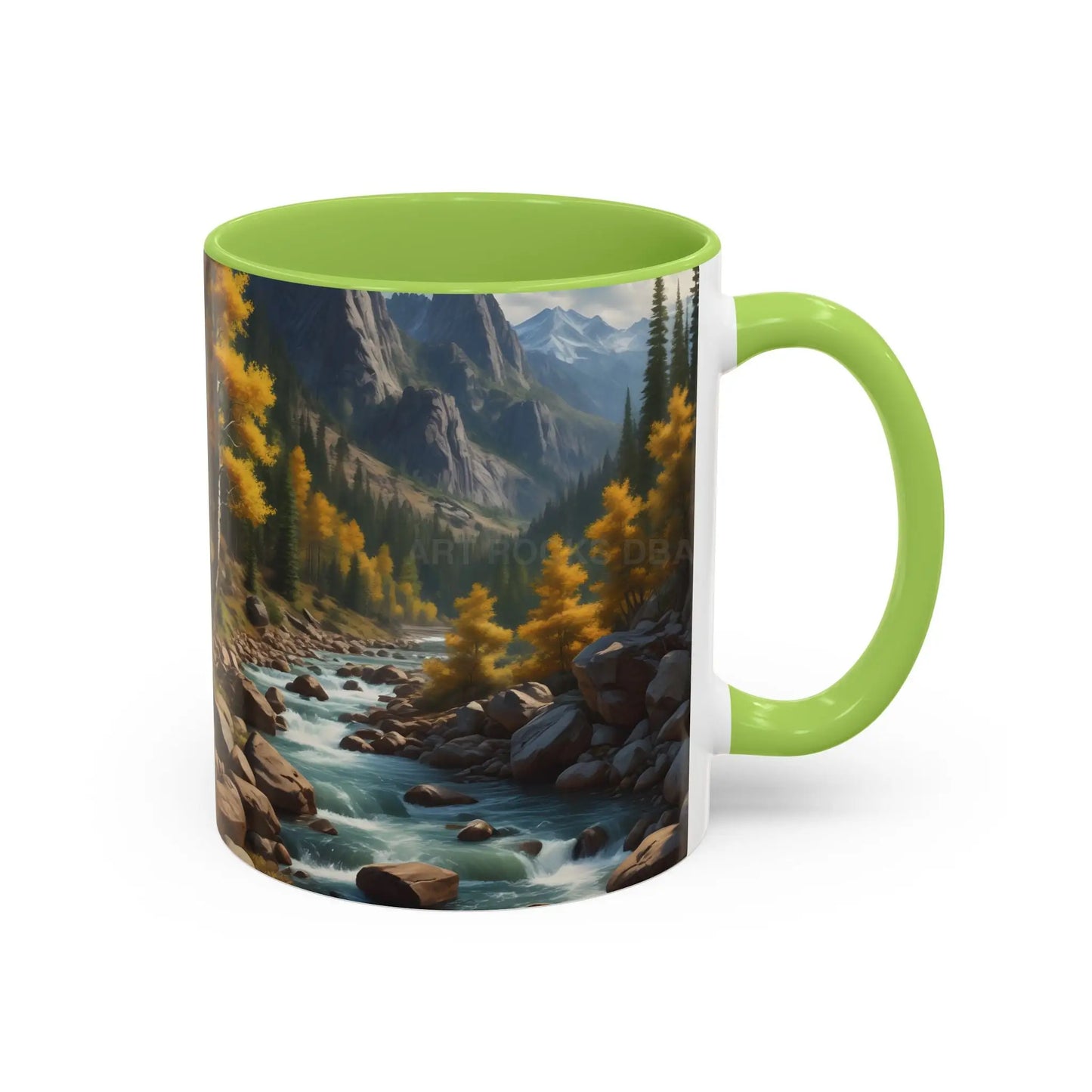 Aspen River Cabin Coffee Mug — Nature Landscape Accent Mug (11/15 oz) - Mug