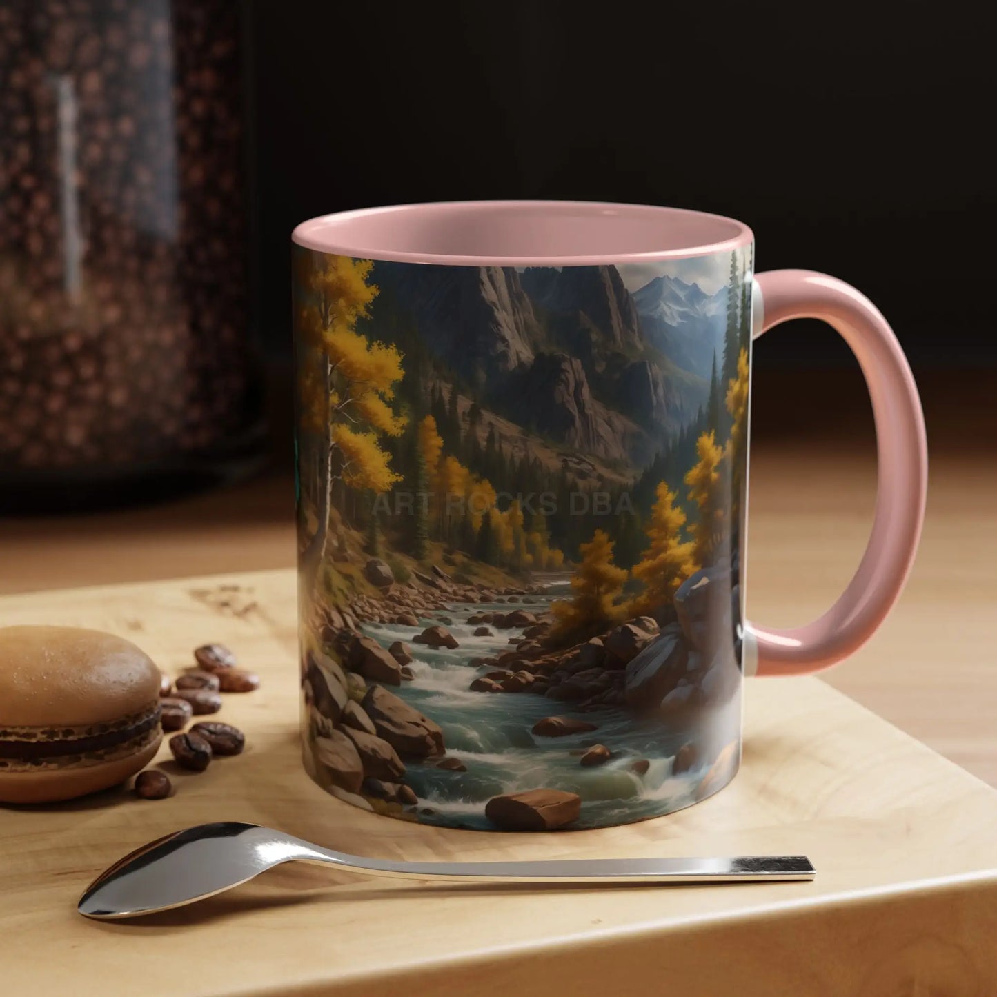 Aspen River Cabin Coffee Mug — Nature Landscape Accent Mug (11/15 oz) - Mug