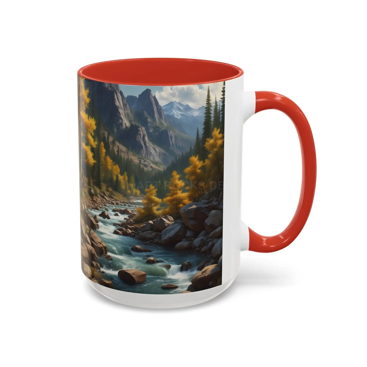 Aspen River Cabin Coffee Mug — Nature Landscape Accent Mug (11/15 oz) - Mug