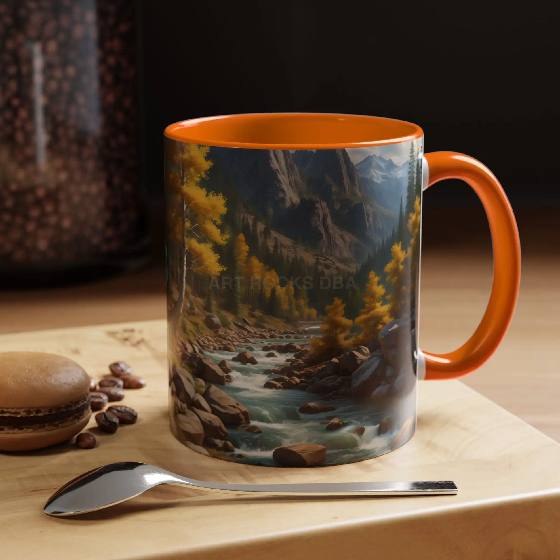 Aspen River Cabin Coffee Mug — Nature Landscape Accent Mug (11/15 oz) - Mug