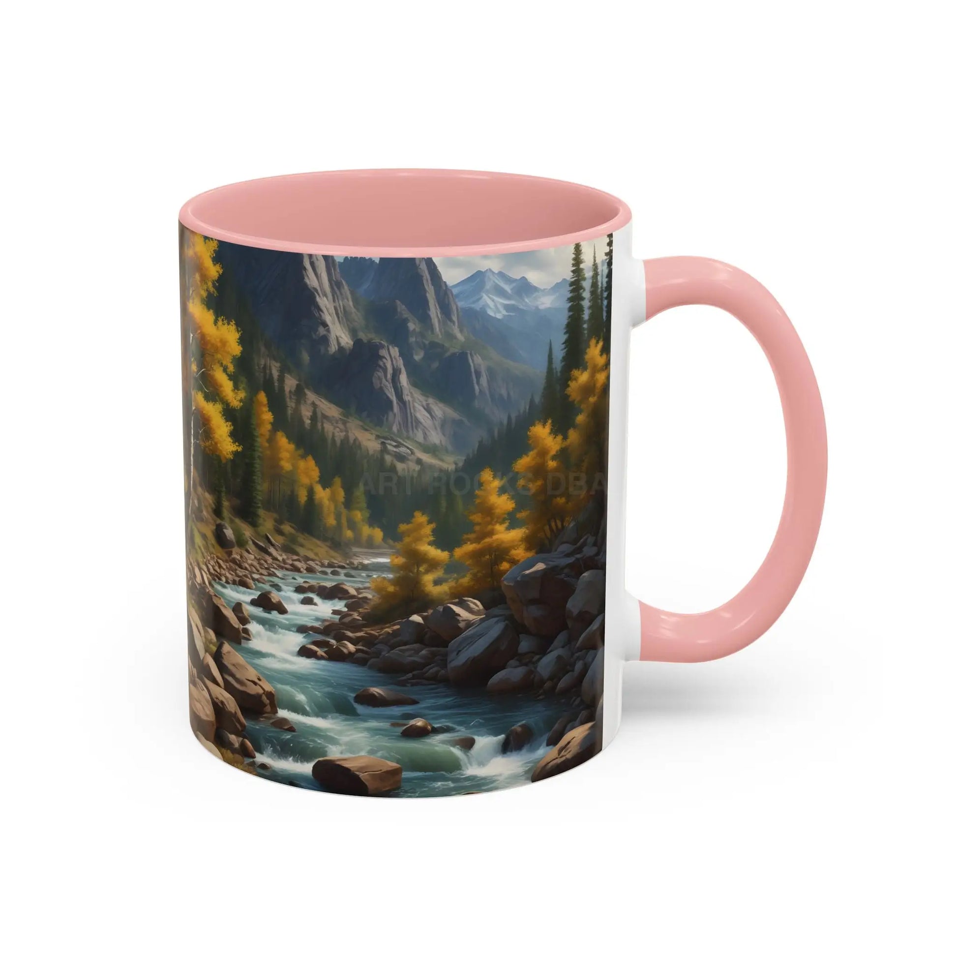 Aspen River Cabin Coffee Mug — Nature Landscape Accent Mug (11/15 oz) - Mug