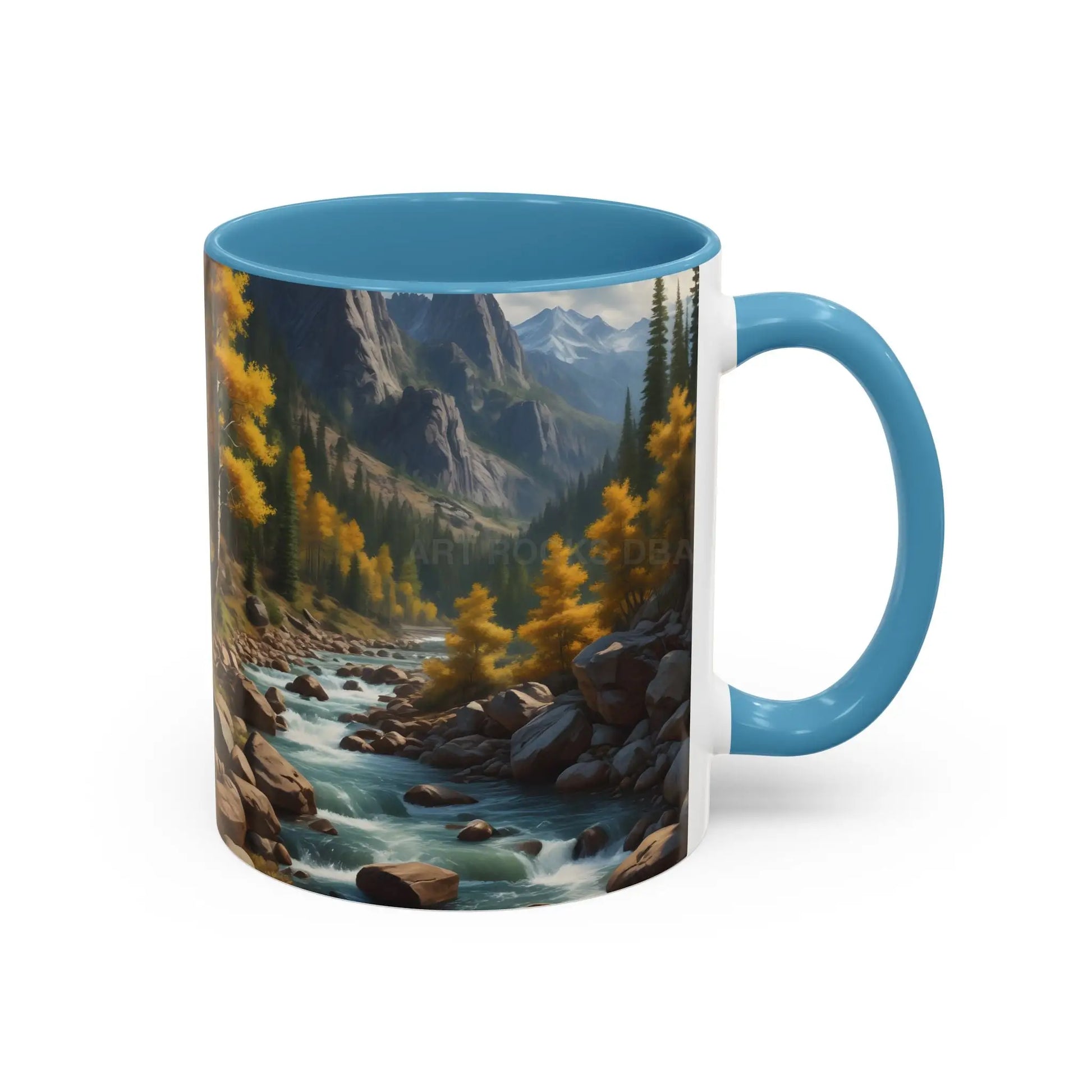 Aspen River Cabin Coffee Mug — Nature Landscape Accent Mug (11/15 oz) - Mug