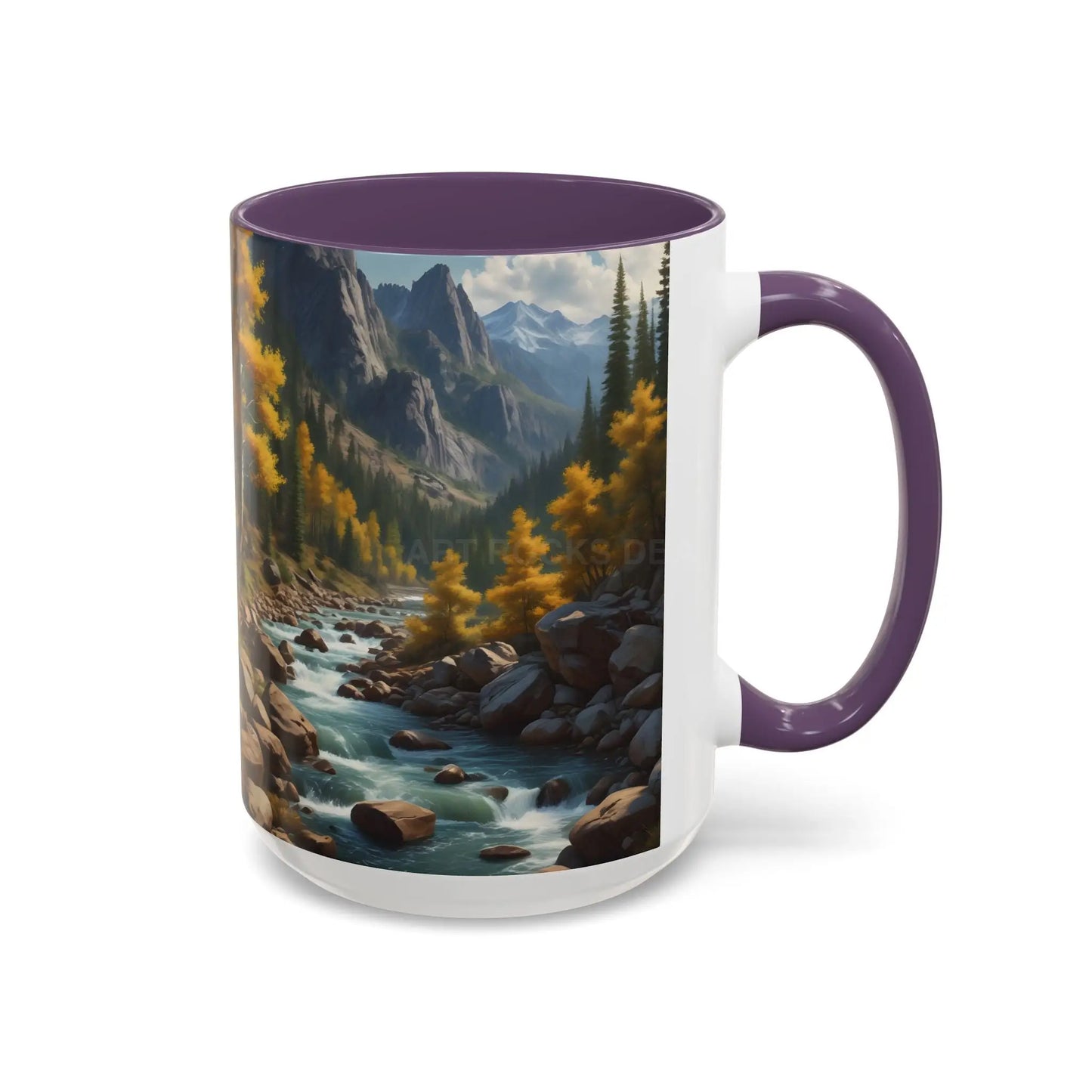 Aspen River Cabin Coffee Mug — Nature Landscape Accent Mug (11/15 oz) - Mug