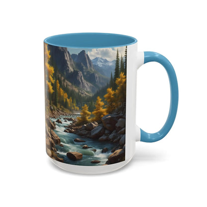 Aspen River Cabin Coffee Mug — Nature Landscape Accent Mug (11/15 oz) - Mug