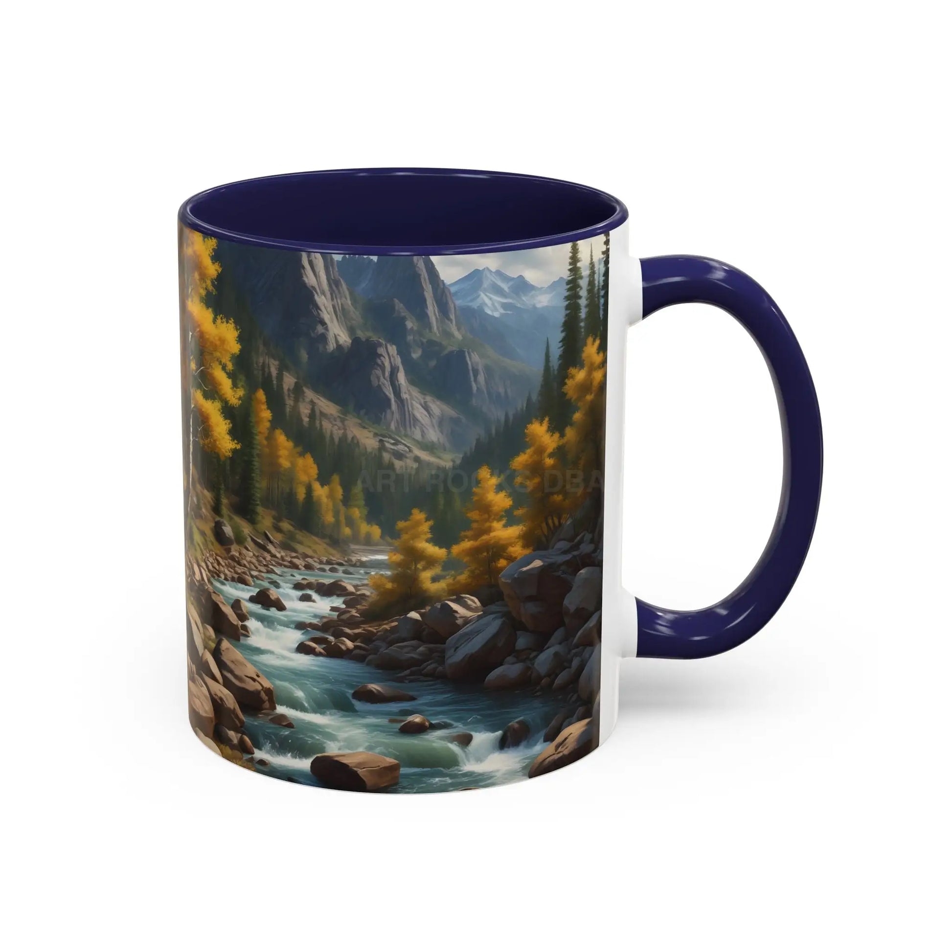 Aspen River Cabin Coffee Mug — Nature Landscape Accent Mug (11/15 oz) - Mug