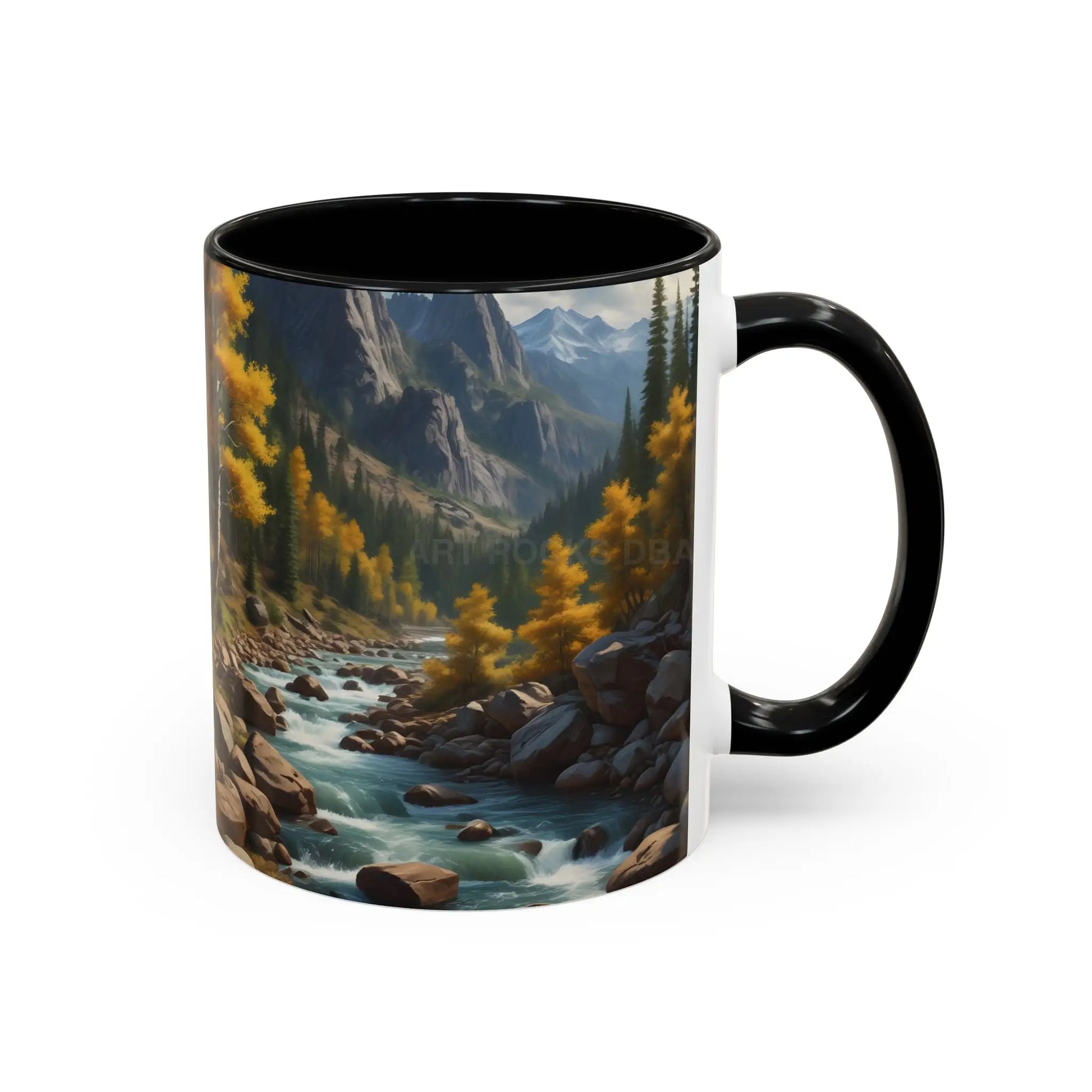 Aspen River Cabin Coffee Mug — Nature Landscape Accent Mug (11/15 oz) - Mug