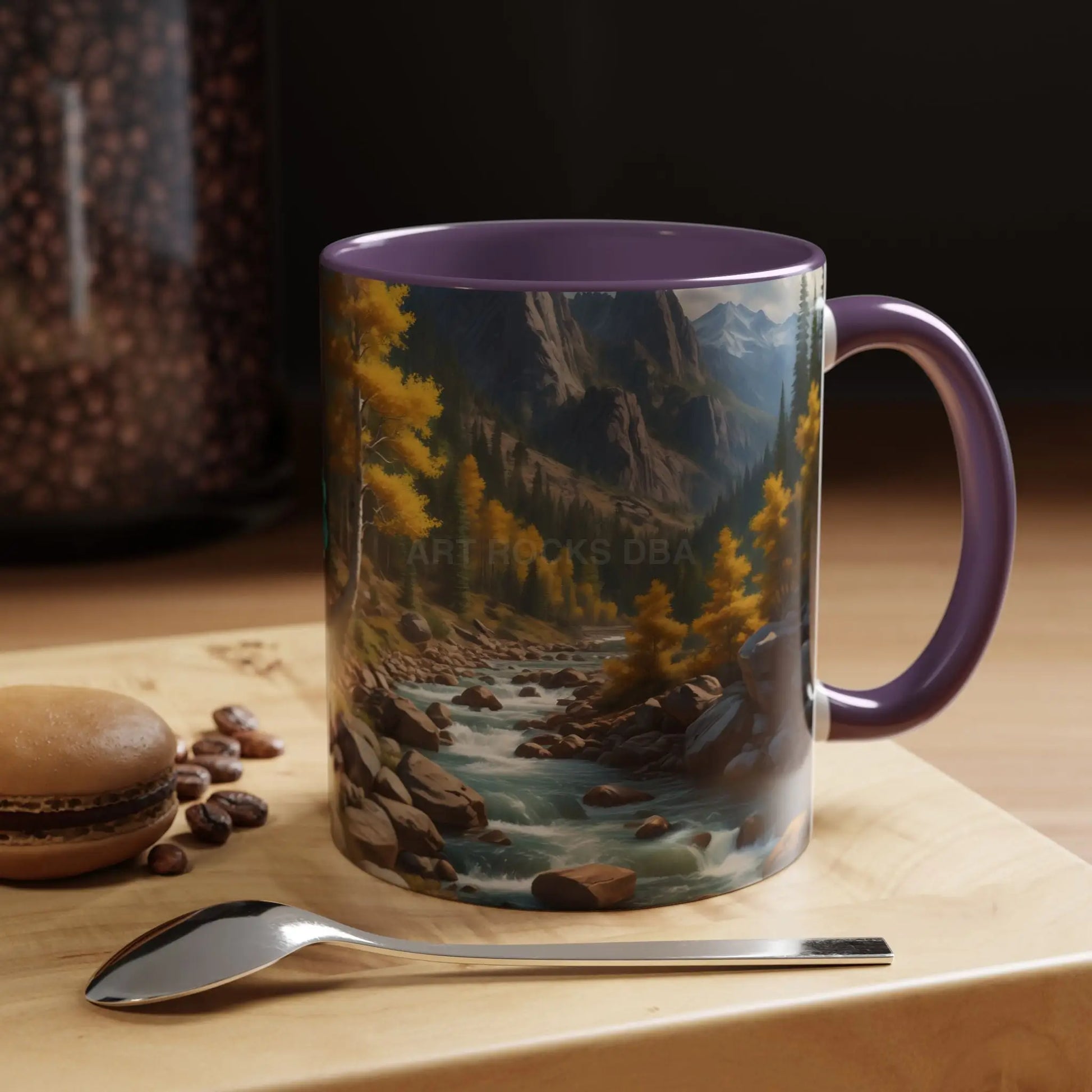 Aspen River Cabin Coffee Mug — Nature Landscape Accent Mug (11/15 oz) - Mug