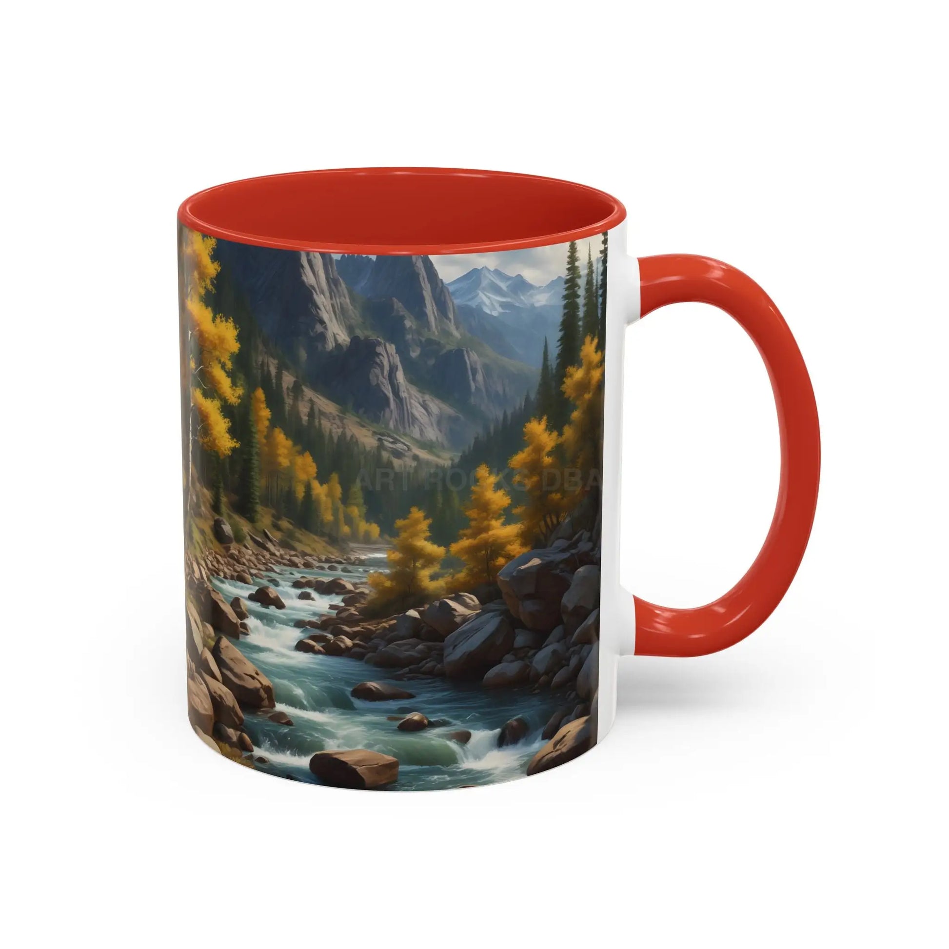 Aspen River Cabin Coffee Mug — Nature Landscape Accent Mug (11/15 oz) - Mug