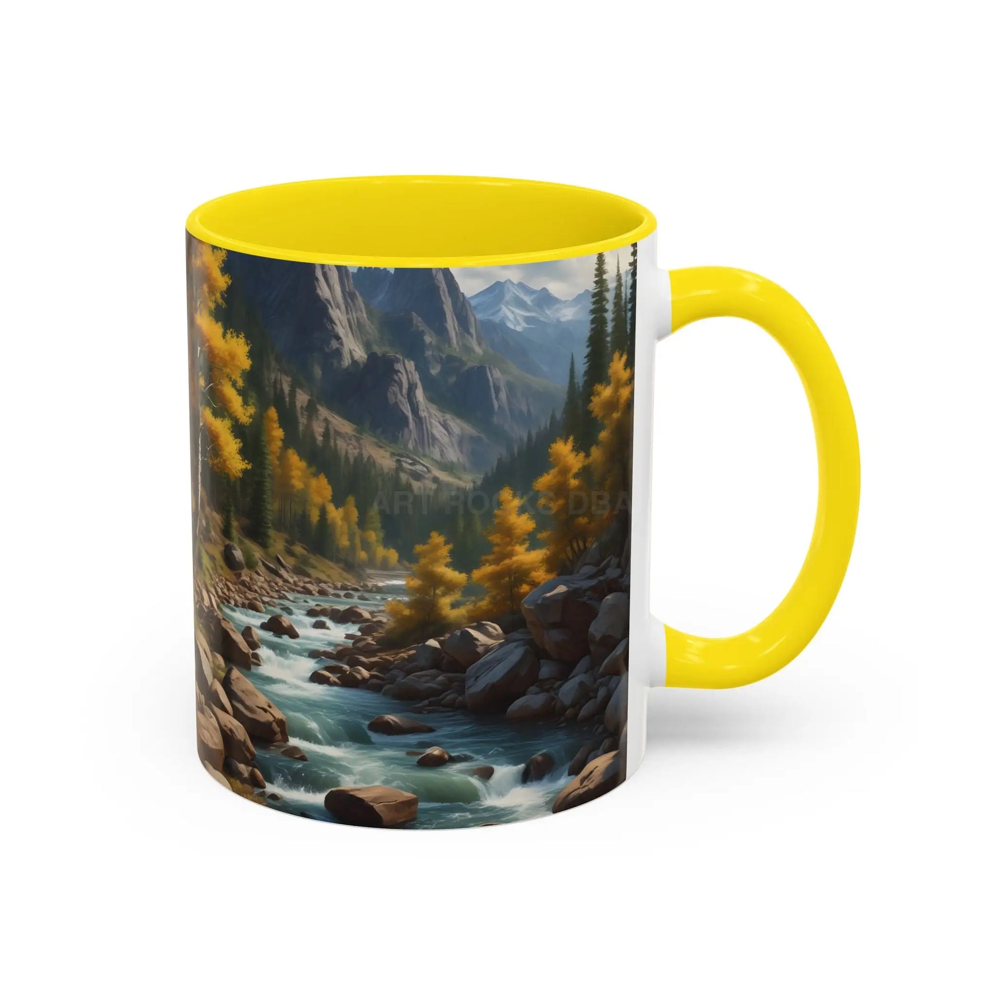 Aspen River Cabin Coffee Mug — Nature Landscape Accent Mug (11/15 oz) - Mug