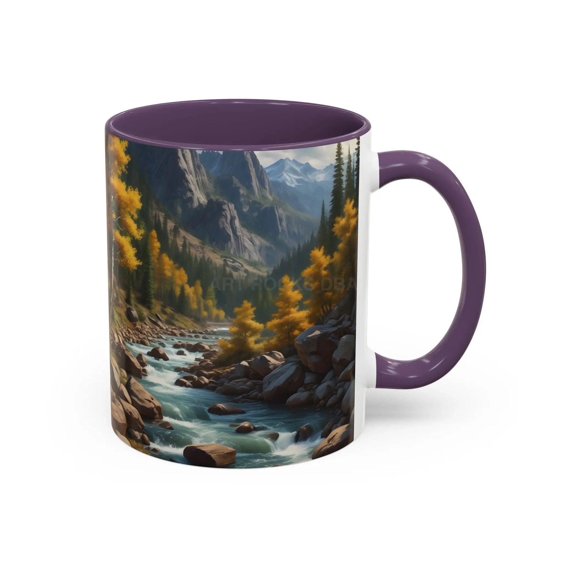 Aspen River Cabin Coffee Mug — Nature Landscape Accent Mug (11/15 oz) - Mug