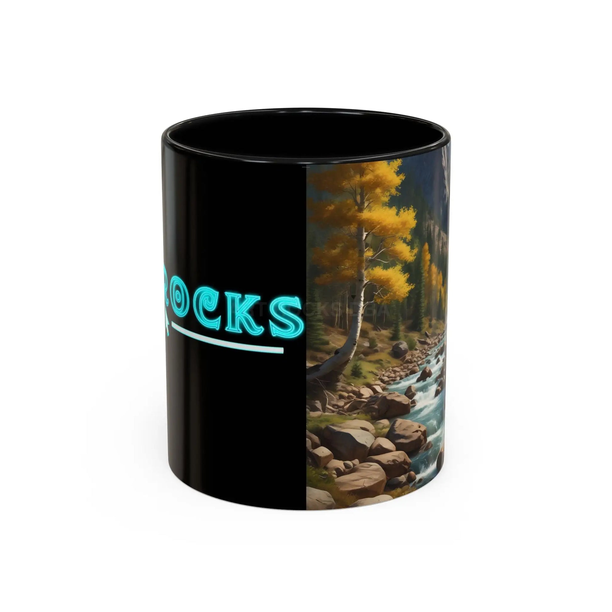 Aspen River Cabin Coffee Mug — Nature Landscape Accent Mug (11/15 oz) - Mug