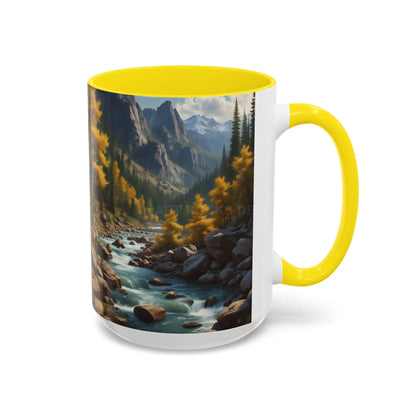 Aspen River Cabin Coffee Mug — Nature Landscape Accent Mug (11/15 oz) - Mug