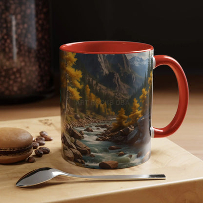 Aspen River Cabin Coffee Mug — Nature Landscape Accent Mug (11/15 oz) - Mug