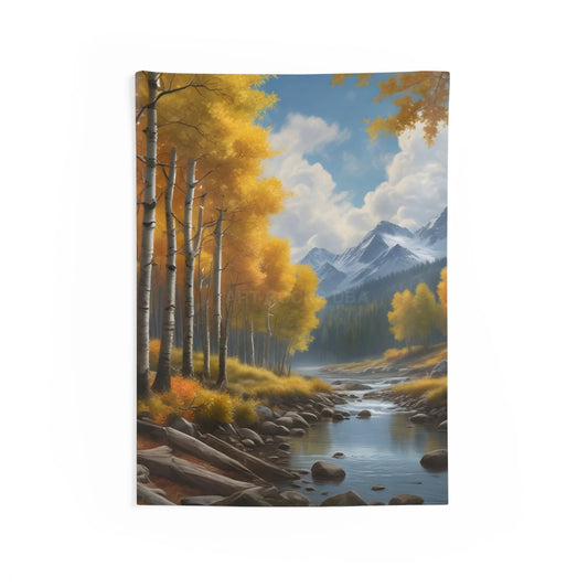 Aspens in the Fall Wall Tapestry – Cozy Décor for Home Nature-Inspired Room Perfect for Fall Wall Art Boho Style - 26’’