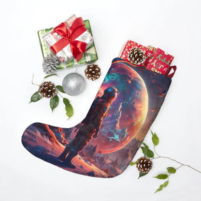 Astronaut Christmas Stocking — Cosmic Winter Holiday Stocking - One size - Home Decor