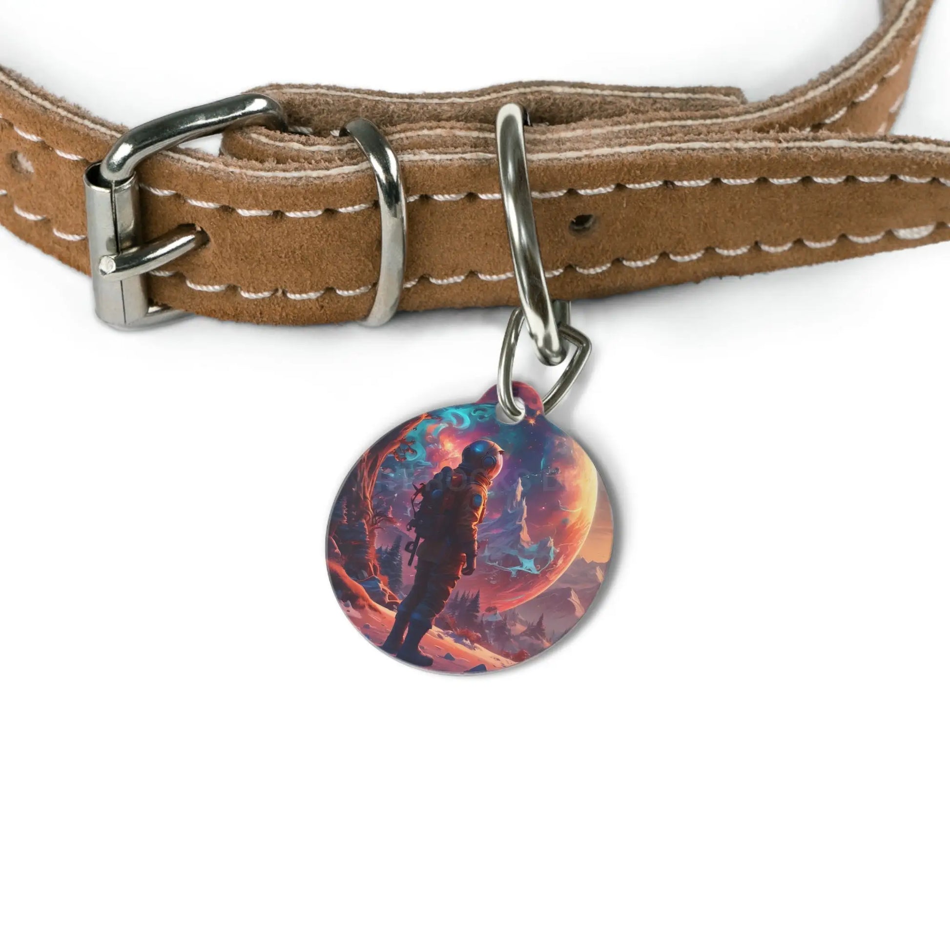 Astronaut Pet Tag — Cosmic Space Adventure Dog ID Tag - 1’’ - Pets