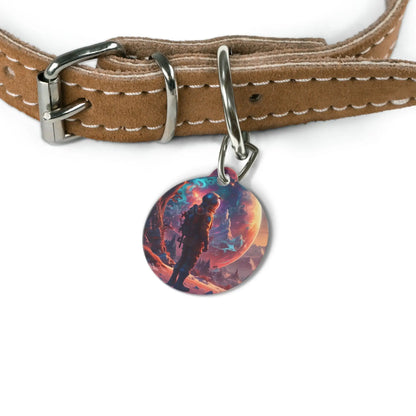 Astronaut Pet Tag — Cosmic Space Adventure Dog ID Tag - 1’’ - Pets