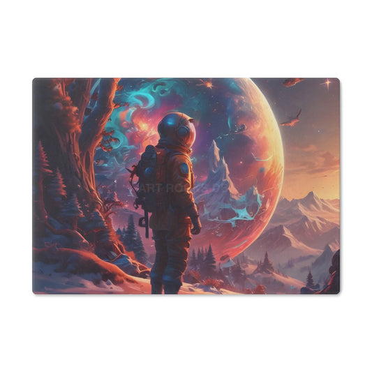 Astronaut Planet Cutting Board — Cosmic Landscape Kitchen Decor - Small - Home Decor