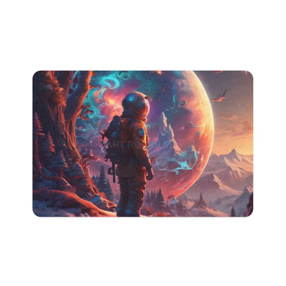 Astronaut Planet Pet Food Mat (12x18) — Cosmic Space Feeding Mat for Dogs & Cats - 12’’ × 18’’ / Rectangle - Pets