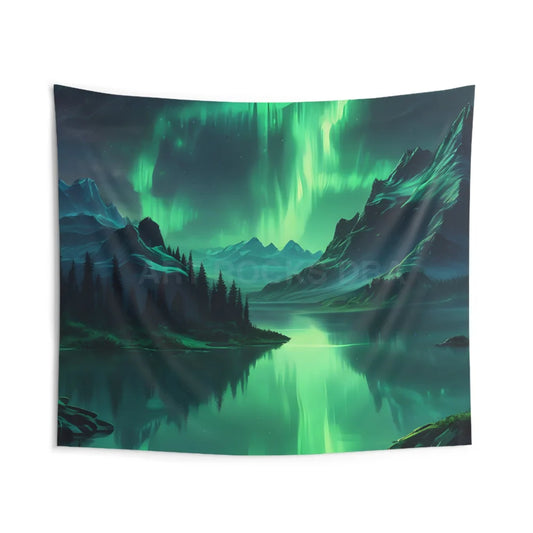 Aurora Borealis Indoor Tapestry Bohemian Wall Hanging Home Decor Wall Art Nature Theme Gift for Nature Lovers - 104’’ ×