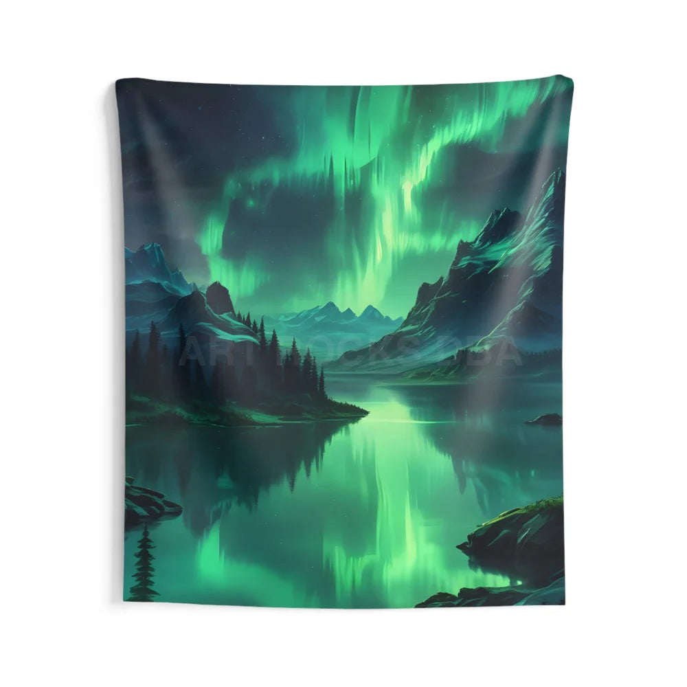 Aurora Borealis Indoor Tapestry Bohemian Wall Hanging Home Decor Wall Art Nature Theme Gift for Nature Lovers - 68’’ ×