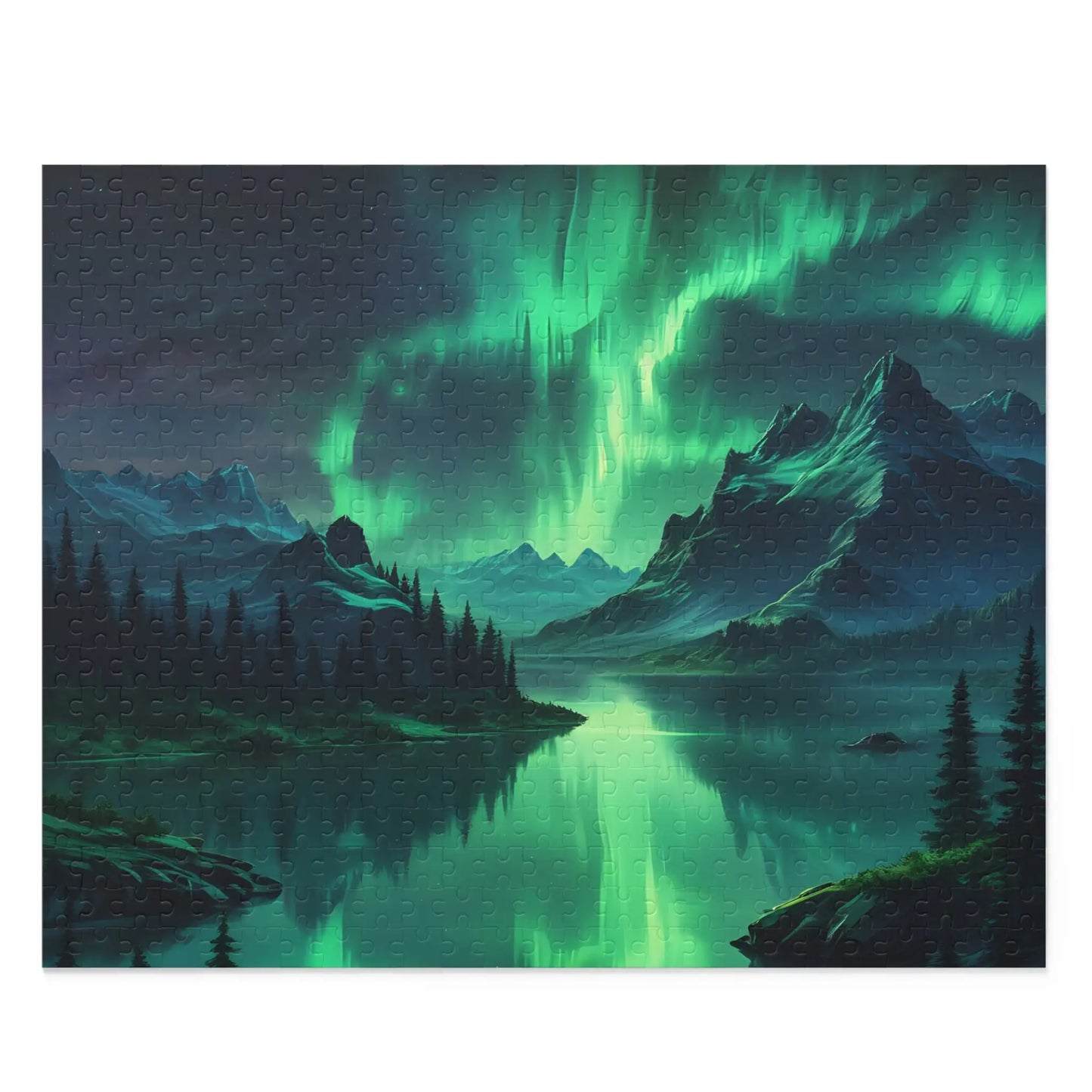 Aurora Borealis Jigsaw Puzzle- 120/252/500 pieces - 20’’ × 16’’ (500 pcs) - Puzzle