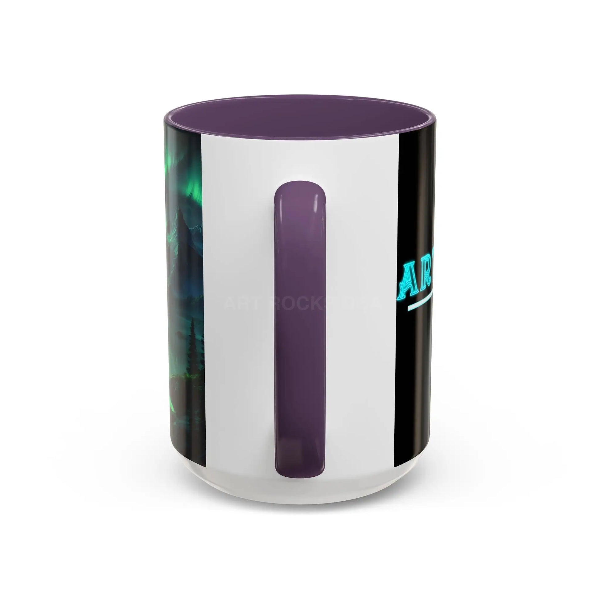 Aurora Borealis Lakeside Coffee Mug – Northern Lights Scenic Accent Mug - Mug