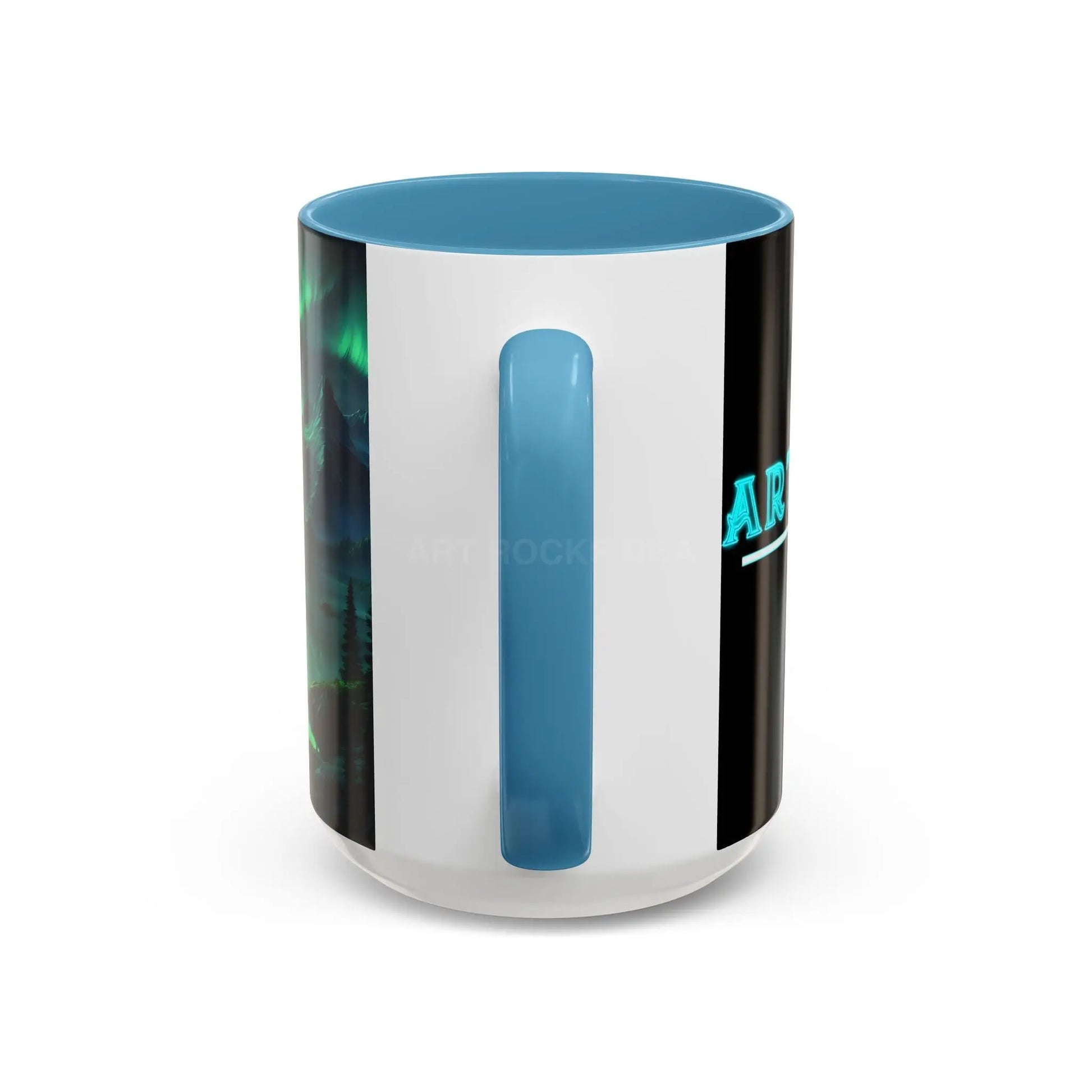 Aurora Borealis Lakeside Coffee Mug – Northern Lights Scenic Accent Mug - Mug