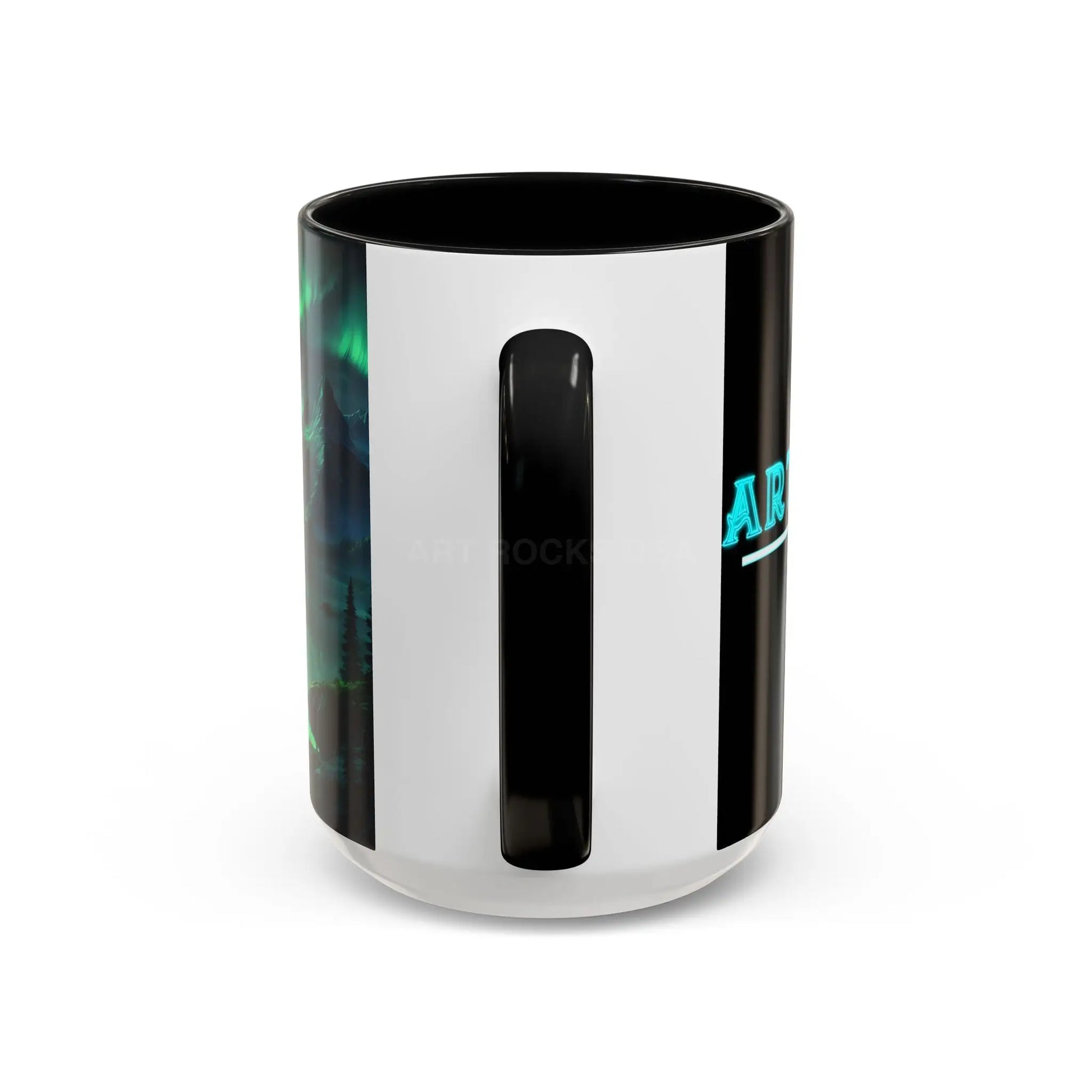 Aurora Borealis Lakeside Coffee Mug – Northern Lights Scenic Accent Mug - Mug