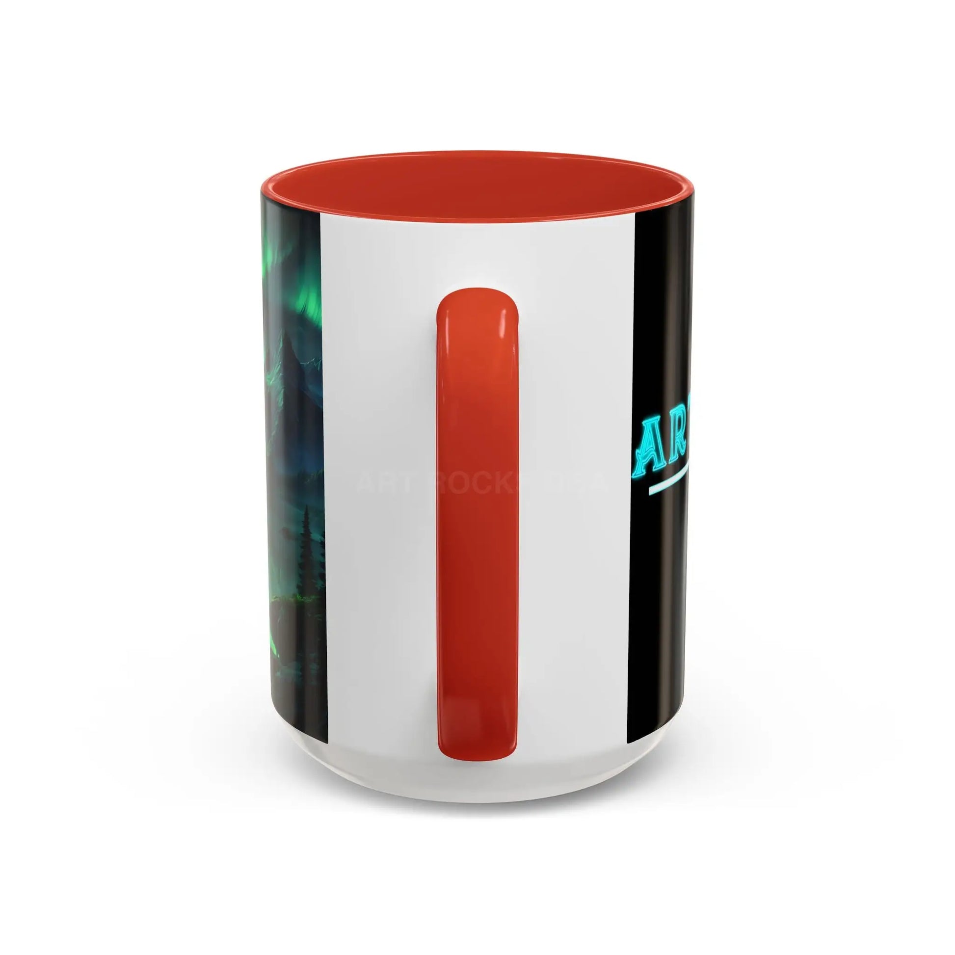 Aurora Borealis Lakeside Coffee Mug – Northern Lights Scenic Accent Mug - Mug