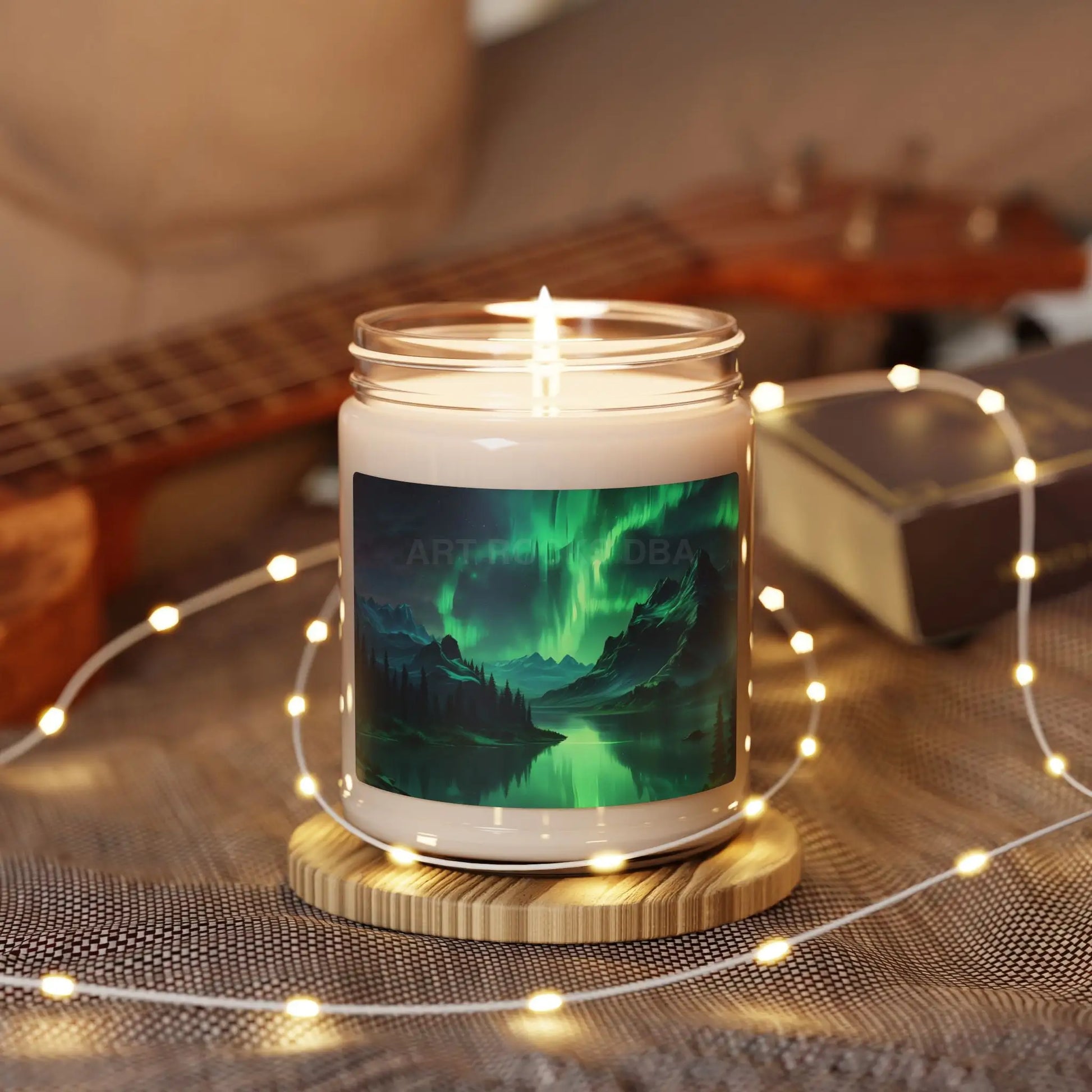 Aurora Borealis Scented Soy Candle 9oz – Relaxing Aromatherapy Candle for Home Decor Birthday Gift Self-Care Treat Cozy