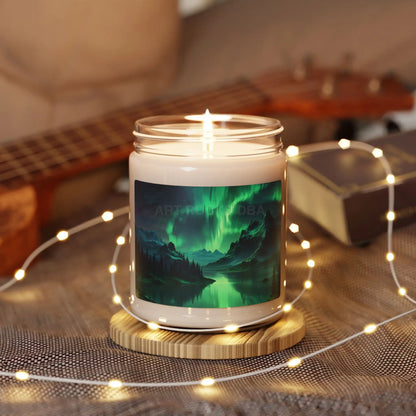 Aurora Borealis Scented Soy Candle 9oz – Relaxing Aromatherapy Candle for Home Decor Birthday Gift Self-Care Treat Cozy