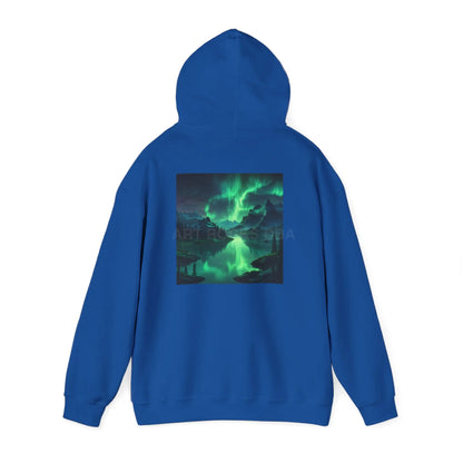 Aurora Borealis Sweatshirt Unisex Hooded Sweatshirt - Cozy Graphic Hoodie for Art Lovers Winter Gift Casual Wear Art