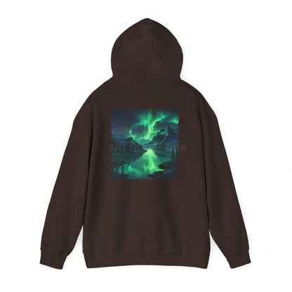 Aurora Borealis Sweatshirt Unisex Hooded Sweatshirt - Cozy Graphic Hoodie for Art Lovers Winter Gift Casual Wear Art