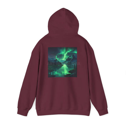 Aurora Borealis Sweatshirt Unisex Hooded Sweatshirt - Cozy Graphic Hoodie for Art Lovers Winter Gift Casual Wear Art