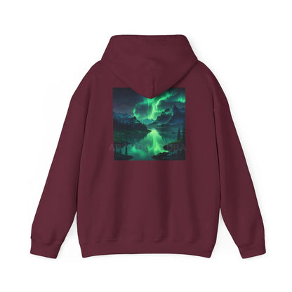 Aurora Borealis Sweatshirt Unisex Hooded Sweatshirt - Cozy Graphic Hoodie for Art Lovers Winter Gift Casual Wear Art