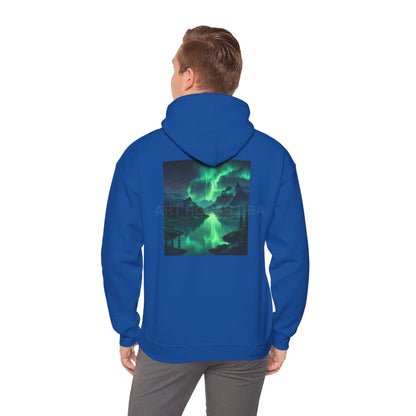 Aurora Borealis Sweatshirt Unisex Hooded Sweatshirt - Cozy Graphic Hoodie for Art Lovers Winter Gift Casual Wear Art