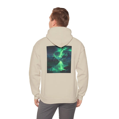 Aurora Borealis Sweatshirt Unisex Hooded Sweatshirt - Cozy Graphic Hoodie for Art Lovers Winter Gift Casual Wear Art