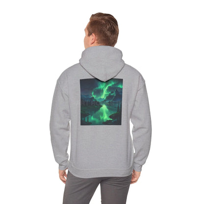 Aurora Borealis Sweatshirt Unisex Hooded Sweatshirt - Cozy Graphic Hoodie for Art Lovers Winter Gift Casual Wear Art
