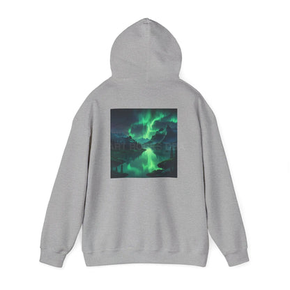 Aurora Borealis Sweatshirt Unisex Hooded Sweatshirt - Cozy Graphic Hoodie for Art Lovers Winter Gift Casual Wear Art